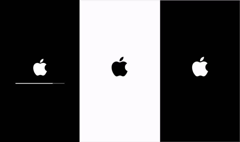 black apple logo