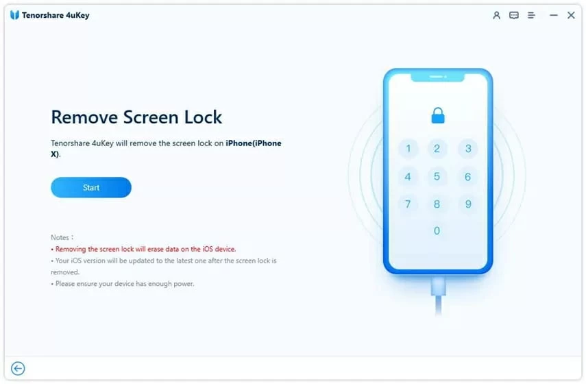 Tenorshare unlock iPhone application