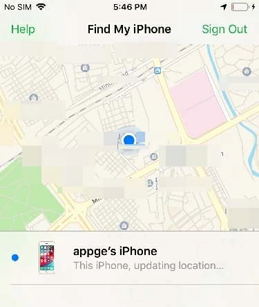 Factory Setting iPhone Without iTunes in Find My App