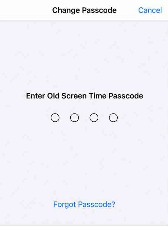 Tap Forgot Passcode?