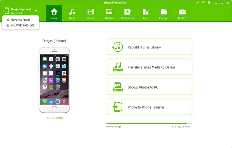 Import Tunes on iPhone SE into Windows 7 Desktop & Laptop wihtout iTunes