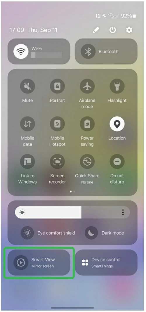 Smart View on Android phone