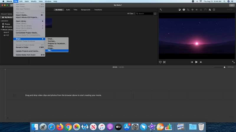 Convert MOV to MP4 Mac iMovie
