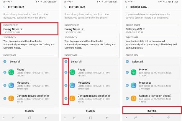 recover deleted call log on Samsung Note9 free