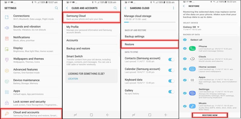 Free Recover Contacts in Samsung Galaxy J7 (Prime)