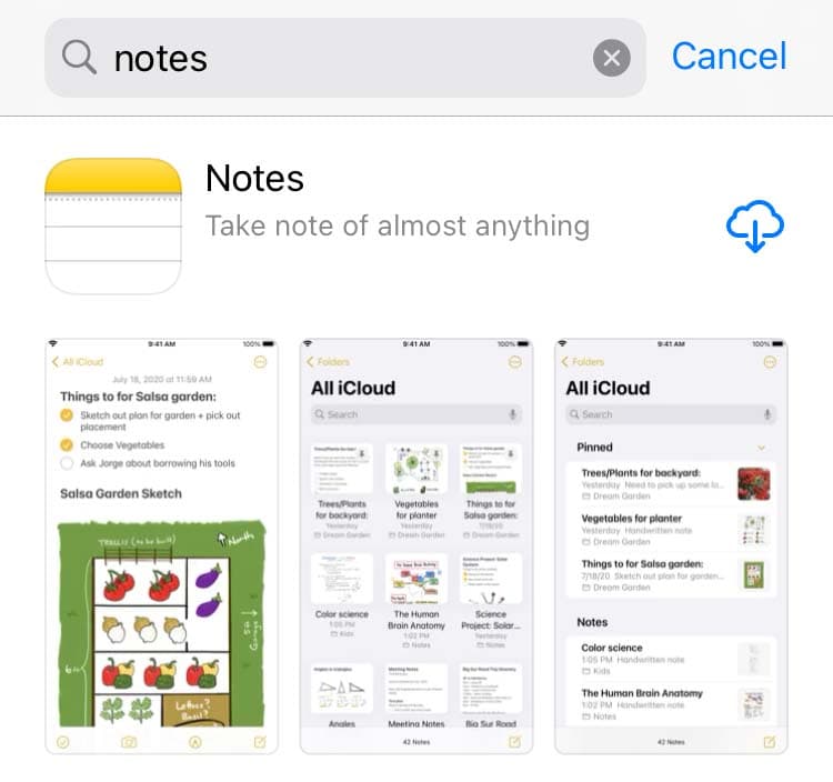 Notes App Was Missing from iPhone