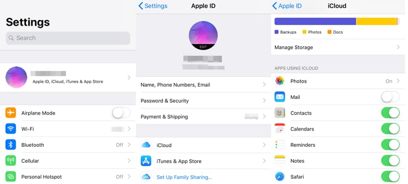 retrieving lost iPhone X notes from iCloud