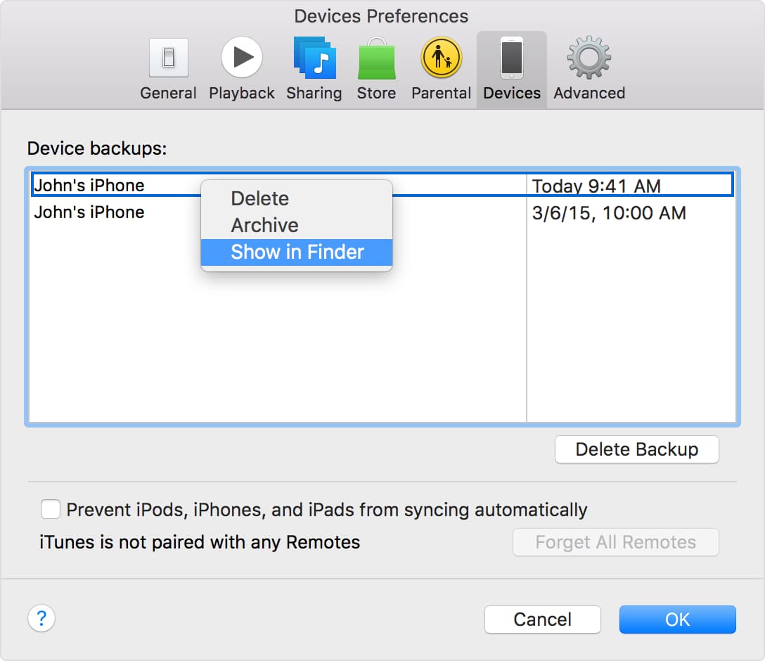 How to Access and Restore from iTunes Backup