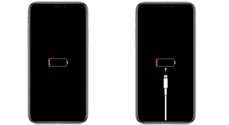 After low battery the iPhone 8 won't turn on