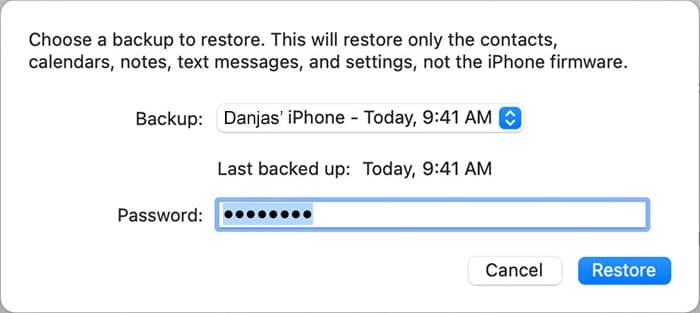 Restoring iPhone without an Update