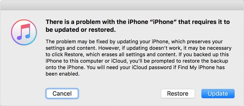 Wiping an iPhone Without Passcode in iTunes