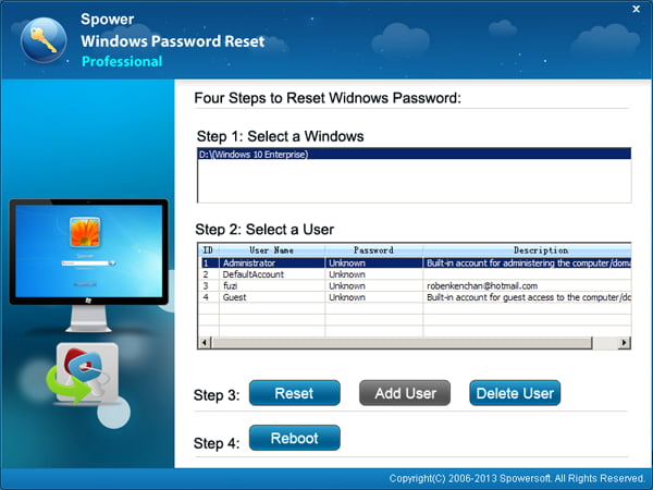 ASUS password reset Windows 10